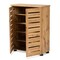 Baxton Studio Adalwin Modern and Contemporary Oak Brown Finished Wood 2-Door Shoe Storage Cabinet 189-11986-ZORO - alternate 5